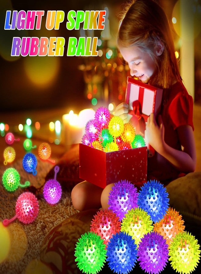 SHQDD 12 PCS Light up Ball, Bouncy Balls for Kids, Balls for Toddlers 1-3, 2.2inch Sensory Stress Ball, Flashing Squeaky for Valentines Party Favors, Classroom Prizes, Prizes for Kids, Student Gifts - Image 4
